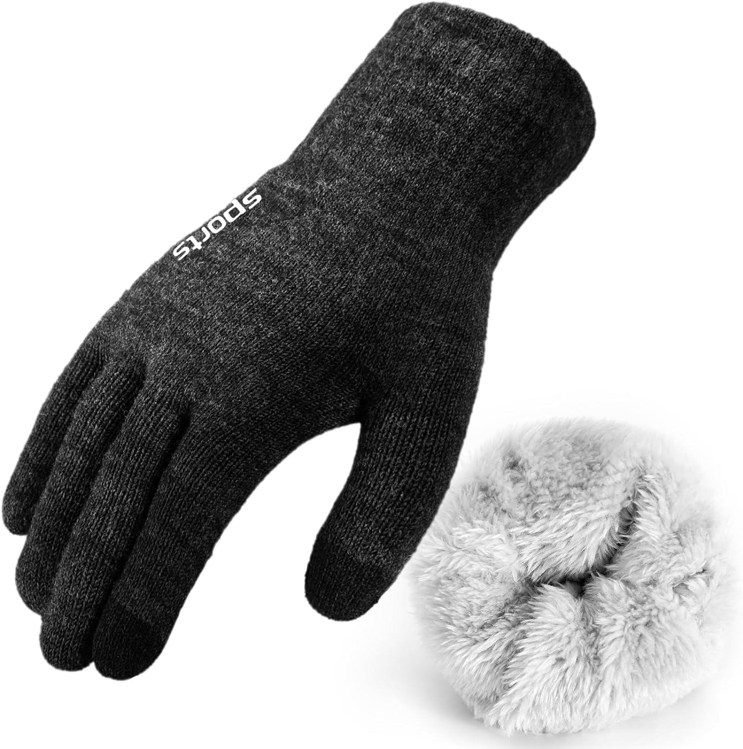 Premillow Winter Gloves - Gloves for Men Women, Wool Fleece Liner Gloves with Touchscreen, Warm Knit Gloves for Cold Weather - Image 1